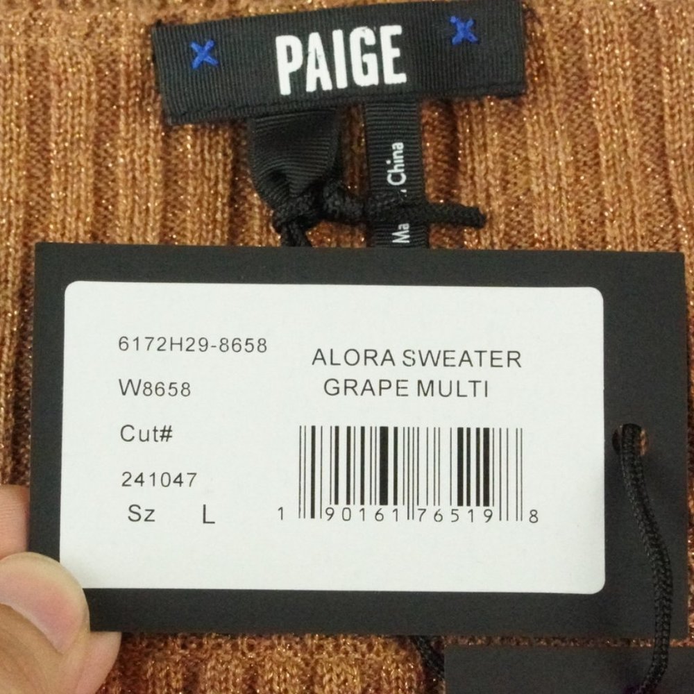Striped Ribbed Knit Sweater - Brown Multi - Picture 7 of 13
